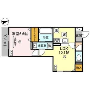 1LDK 間取り図
