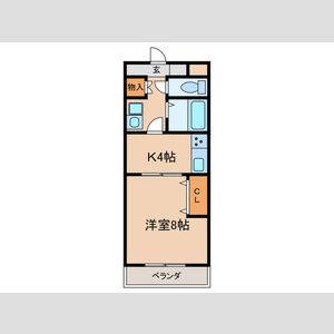 1K 間取り図