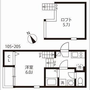 1K 間取り図