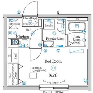 1K 間取り図