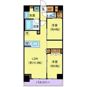 2LDK 間取り図