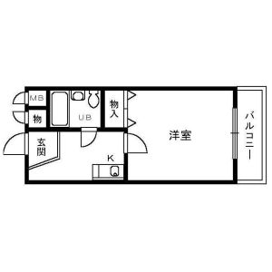 1K 間取り図