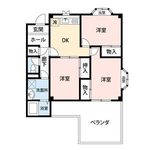 3DK 間取り図