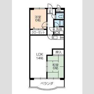 2LDK 間取り図