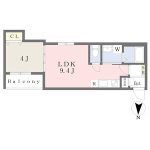 1LDK 間取り図
