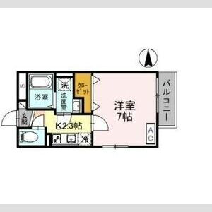 1K 間取り図