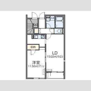 1LDK 間取り図