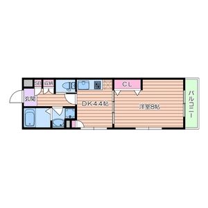 1DK 間取り図