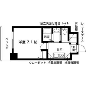 1K 間取り図