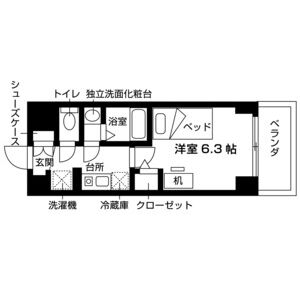 1K 間取り図