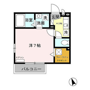 1K 間取り図