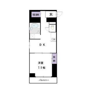 1K 間取り図