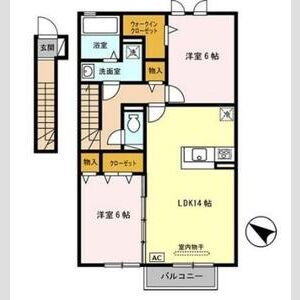 2LDK 間取り図