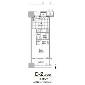 1DK 間取り図