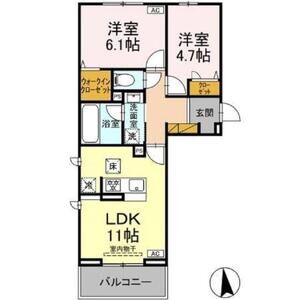 2LDK 間取り図