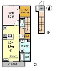 1LDK 間取り図