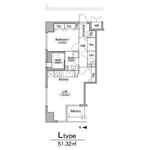 1LDK 間取り図