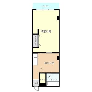 1DK 間取り図