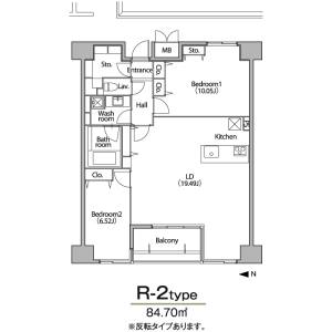 2LDK 間取り図