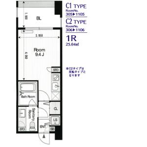 ワンルーム 間取り図