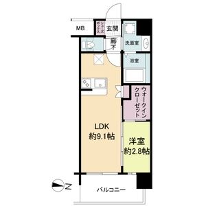 1LDK 間取り図
