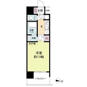 1K 間取り図