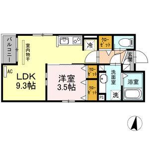 1LDK 間取り図