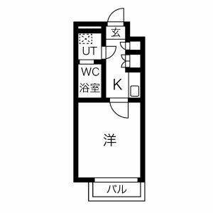 1K 間取り図
