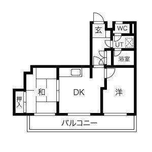 2DK 間取り図