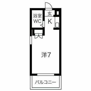 1K 間取り図