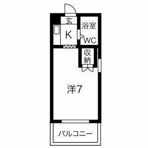 1K 間取り図