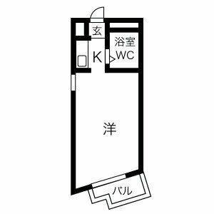 1K 間取り図
