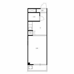 1DK 間取り図