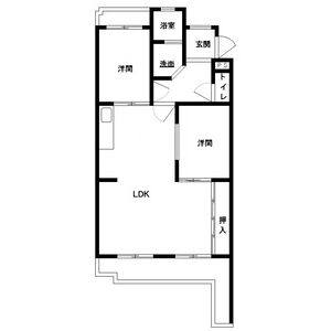 2LDK 間取り図