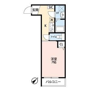 1K 間取り図