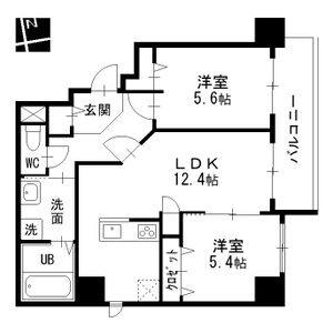 2LDK 間取り図