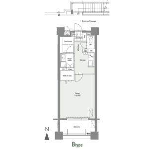 1K 間取り図