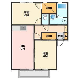 2DK 間取り図