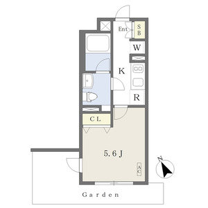 1K 間取り図