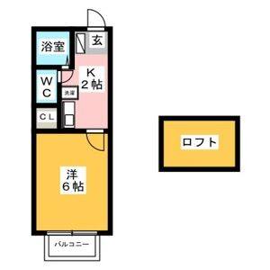 1K 間取り図