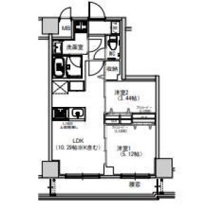 2LDK 間取り図