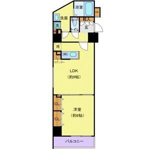 1LDK 間取り図
