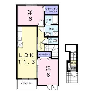 2LDK 間取り図