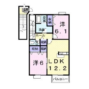 2LDK 間取り図