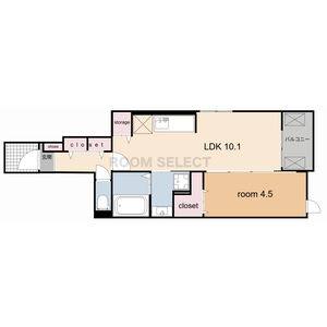 1LDK 間取り図