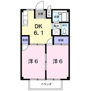 2DK 間取り図