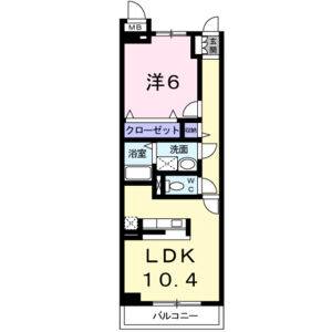 1LDK 間取り図