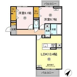 2LDK 間取り図