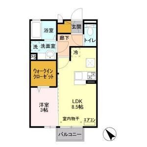 1LDK 間取り図