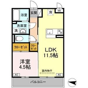 1LDK 間取り図